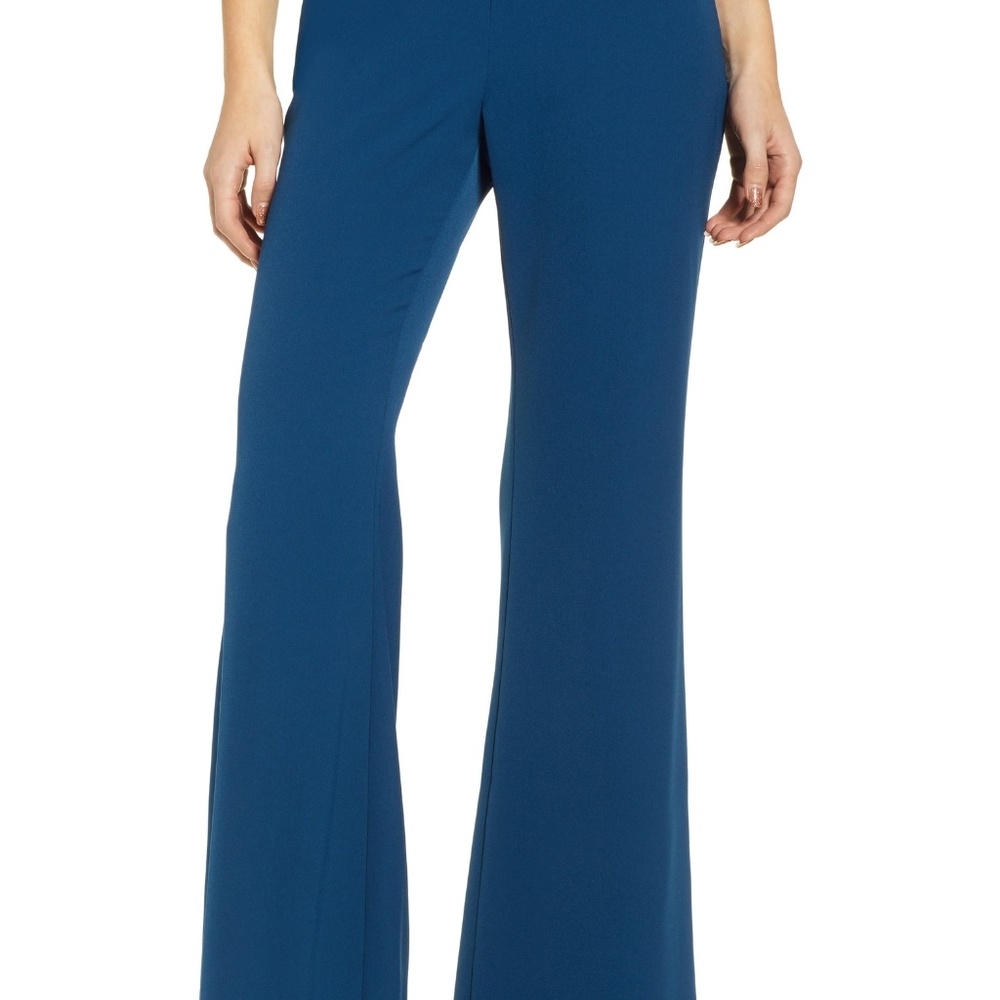 High-waisted, wide-leg pants